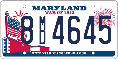 MD license plate 8MD4645