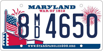 MD license plate 8MD4650