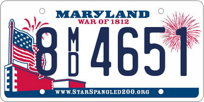 MD license plate 8MD4651