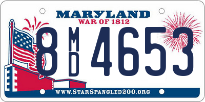 MD license plate 8MD4653