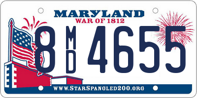 MD license plate 8MD4655