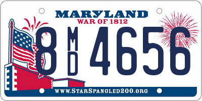 MD license plate 8MD4656