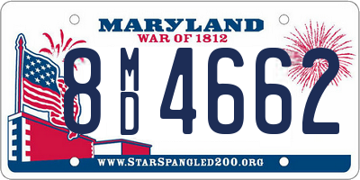 MD license plate 8MD4662