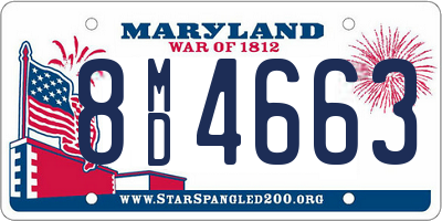 MD license plate 8MD4663