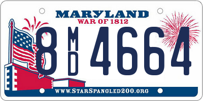 MD license plate 8MD4664