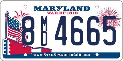 MD license plate 8MD4665