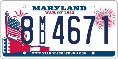 MD license plate 8MD4671