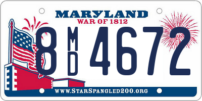 MD license plate 8MD4672