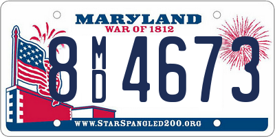 MD license plate 8MD4673