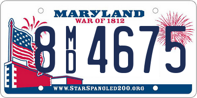 MD license plate 8MD4675