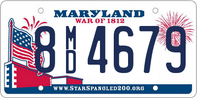 MD license plate 8MD4679