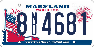 MD license plate 8MD4681