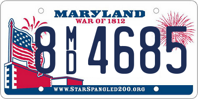 MD license plate 8MD4685