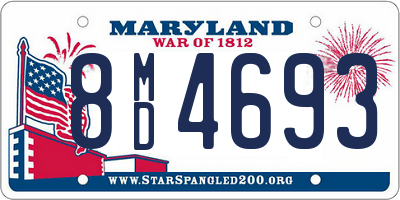 MD license plate 8MD4693