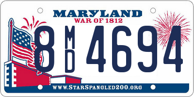 MD license plate 8MD4694