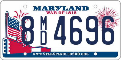 MD license plate 8MD4696