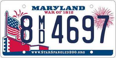 MD license plate 8MD4697