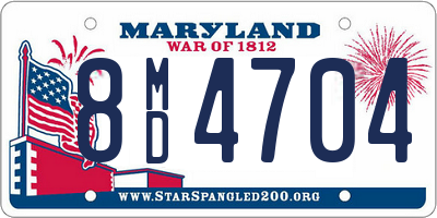 MD license plate 8MD4704