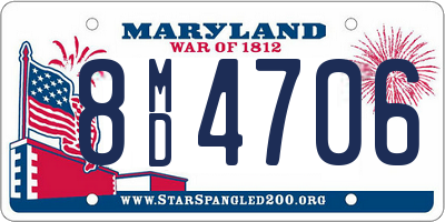 MD license plate 8MD4706