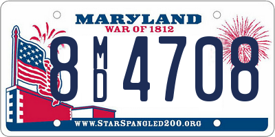 MD license plate 8MD4708