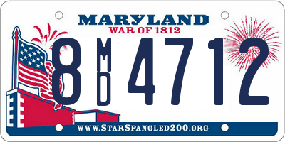 MD license plate 8MD4712