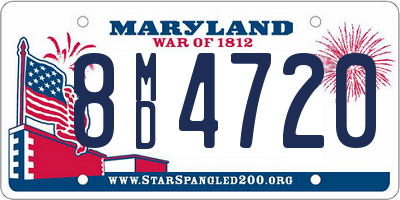 MD license plate 8MD4720