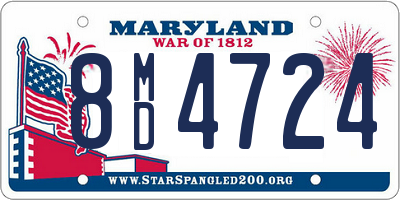 MD license plate 8MD4724