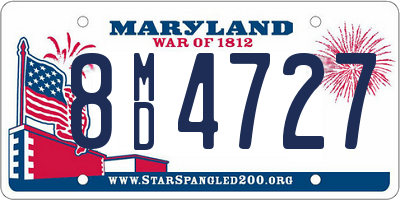 MD license plate 8MD4727