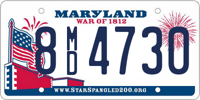 MD license plate 8MD4730