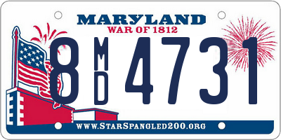 MD license plate 8MD4731