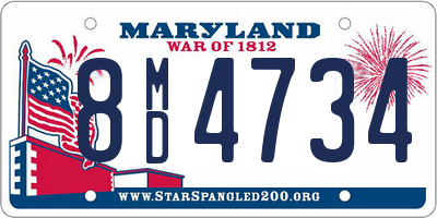 MD license plate 8MD4734