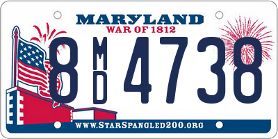 MD license plate 8MD4738