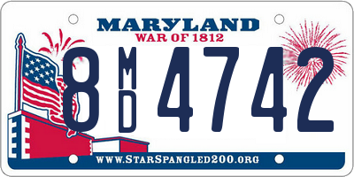 MD license plate 8MD4742