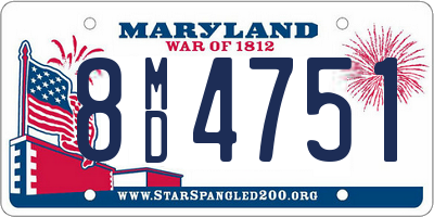 MD license plate 8MD4751