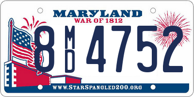 MD license plate 8MD4752