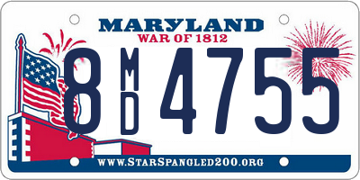 MD license plate 8MD4755