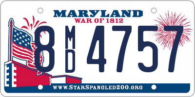 MD license plate 8MD4757