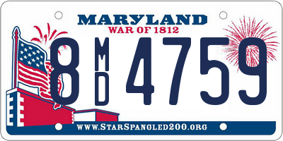 MD license plate 8MD4759