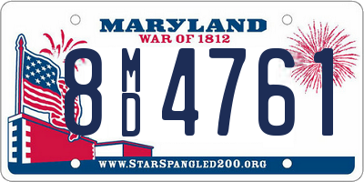 MD license plate 8MD4761