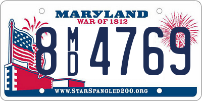 MD license plate 8MD4769