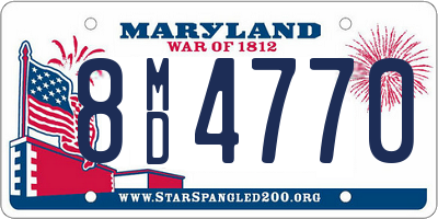 MD license plate 8MD4770