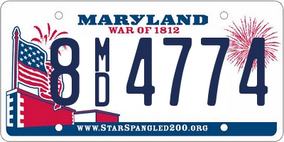 MD license plate 8MD4774
