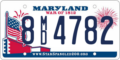 MD license plate 8MD4782