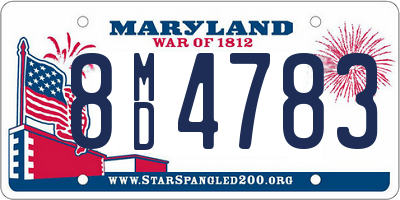 MD license plate 8MD4783