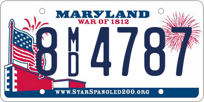 MD license plate 8MD4787