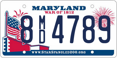 MD license plate 8MD4789