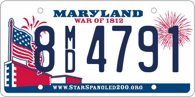 MD license plate 8MD4791