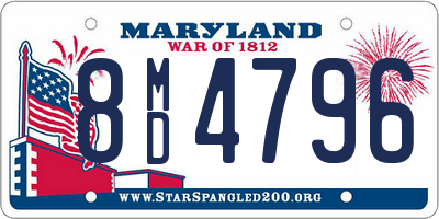 MD license plate 8MD4796