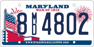MD license plate 8MD4802