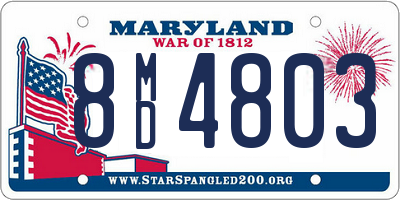 MD license plate 8MD4803